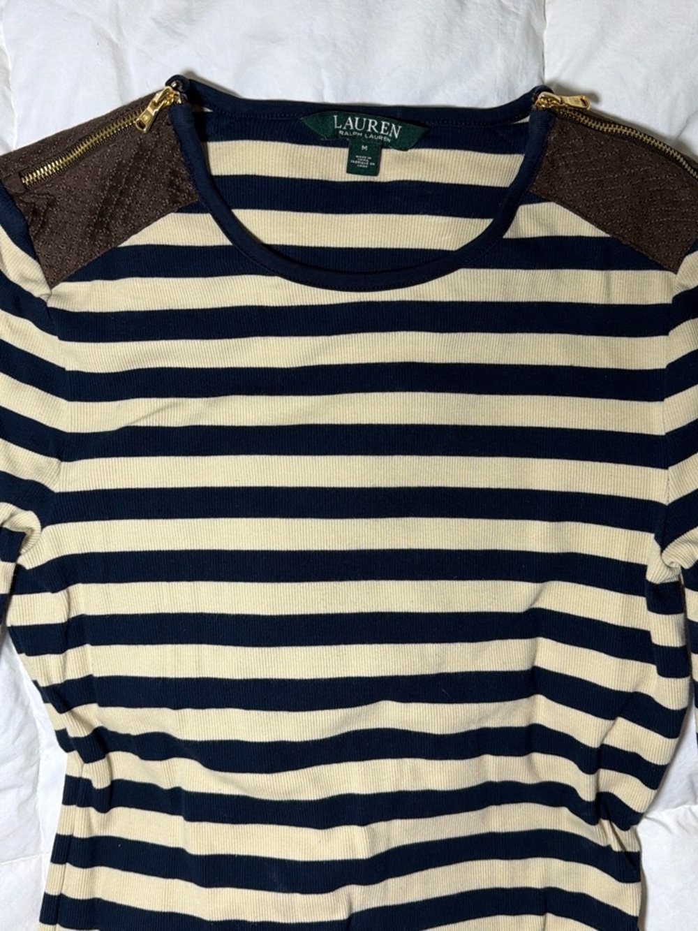 Vintage Aesthetic Ralph Lauren Striped Knit Top - Size M